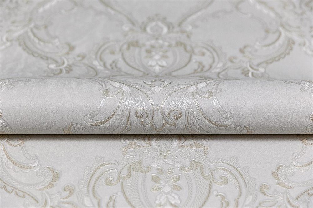 Обои виниловые на флизелиновой основе Ориент мотив, серый светлый