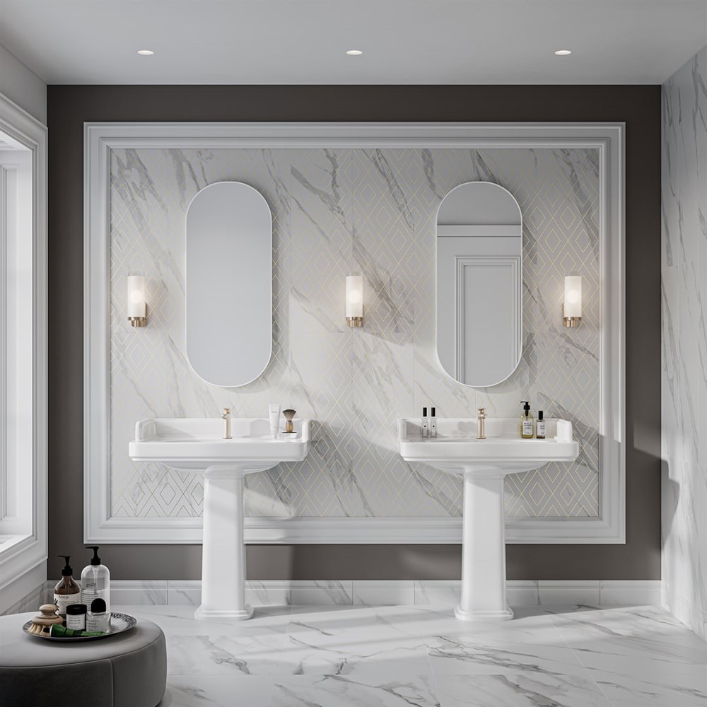 Зеркало CONO овальное 42, белое матовое