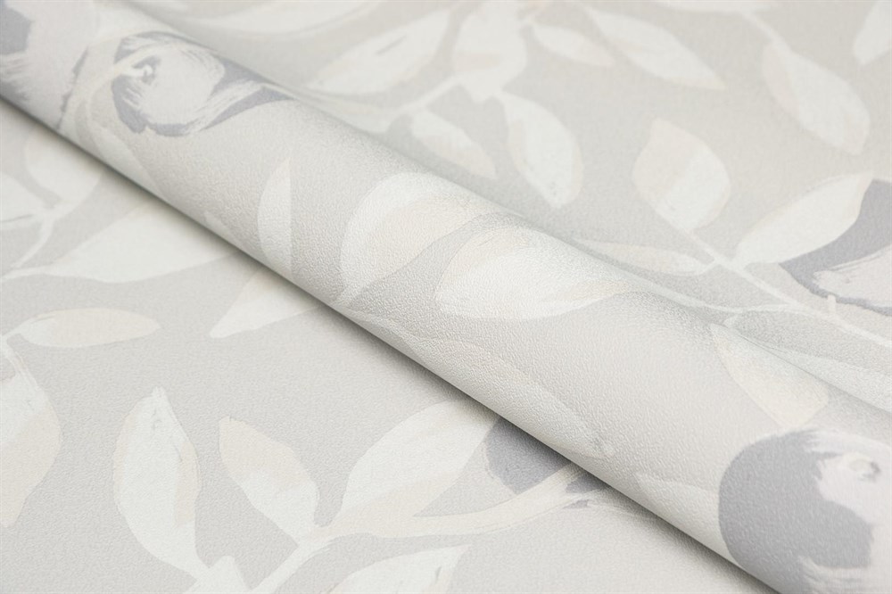 KERAMA MARAZZI KM8501 Обои виниловые Шафран мотив,серый, апельсины 1,06х10 (1, Т A) прямая стыковка