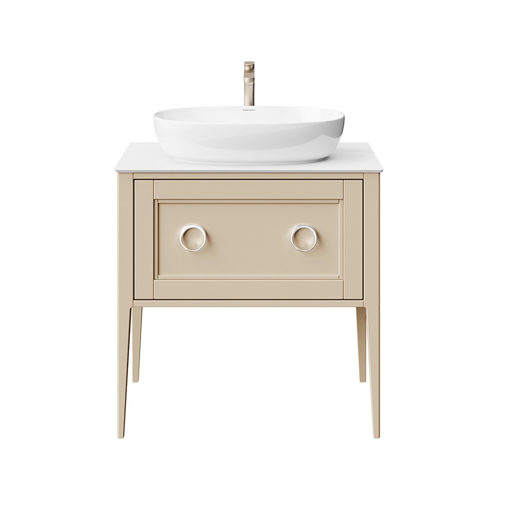 Тумба PLAZA Classic Neo напольная с ящиками 80, капучино матовая