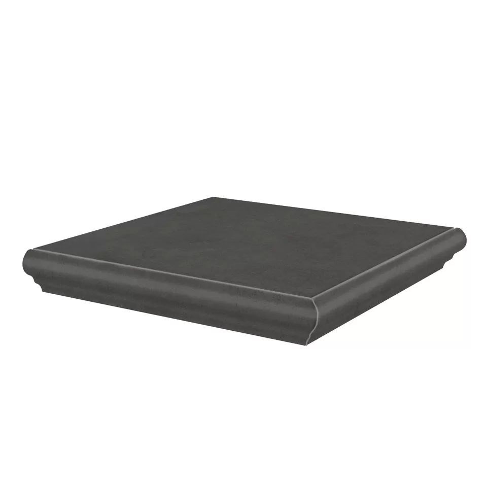 Ступень угловая Хадду серый тёмный матовый 34x34x0,8