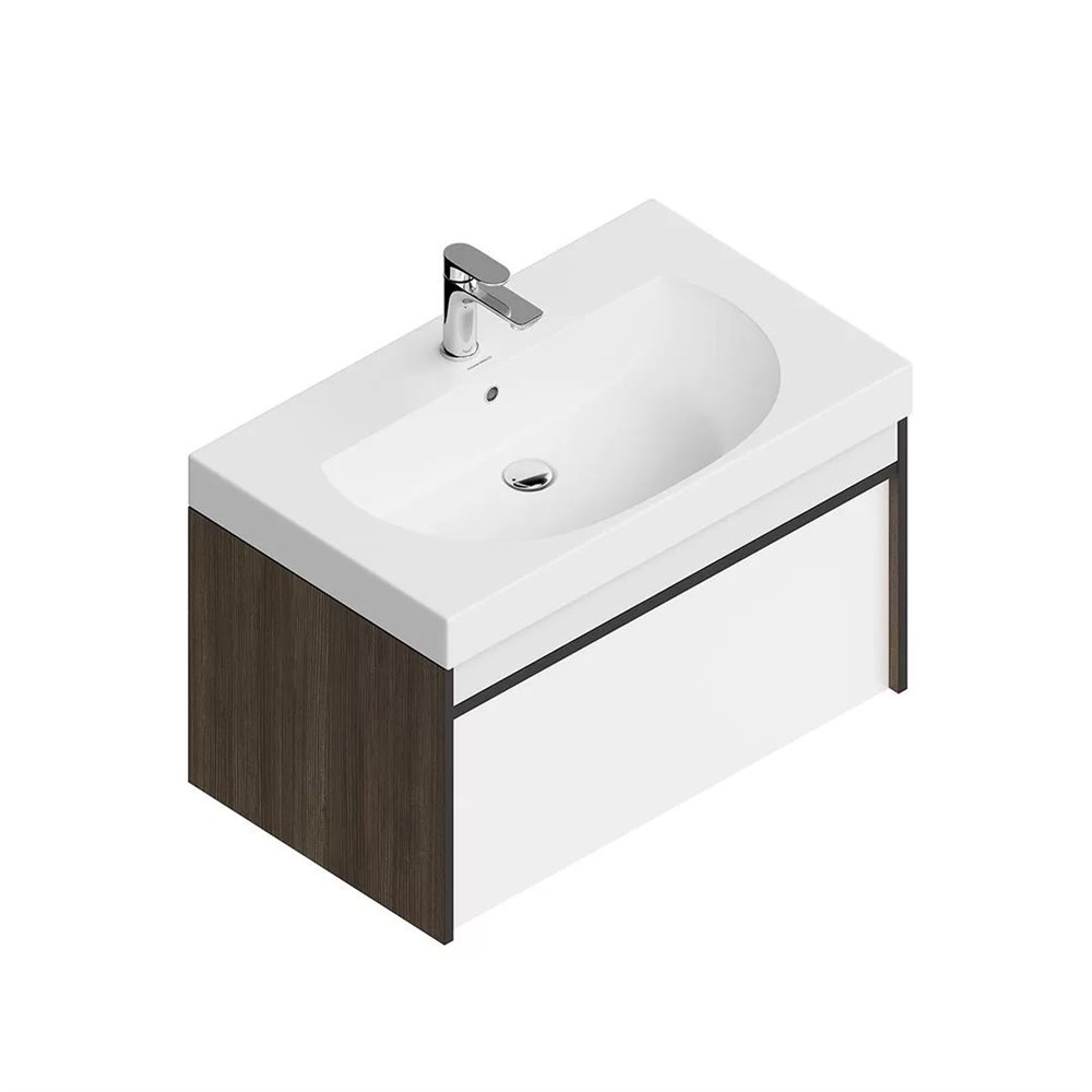 KERAMA MARAZZI MOD.80.1+1/AR Тумба MODULA подвесная 80 с ящиком 1+1, арабика