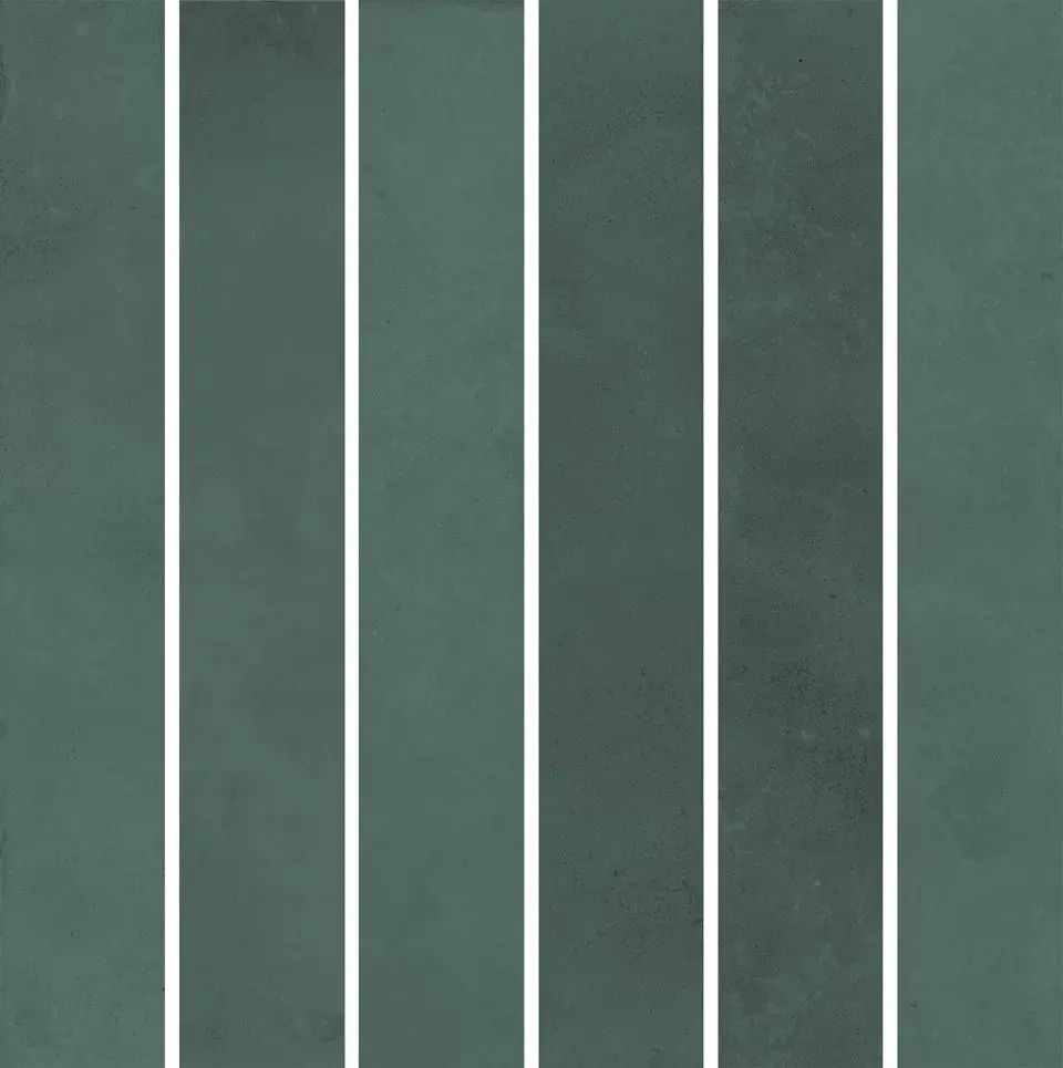 KERAMA MARAZZI KMD2MSM005BN Декор Фес мозаичный зелёный тёмный глянцевый 15x15x0,77