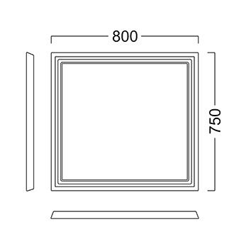 Зеркало KERAMA MARAZZI Pompei 80 с подсветкой, бежевое