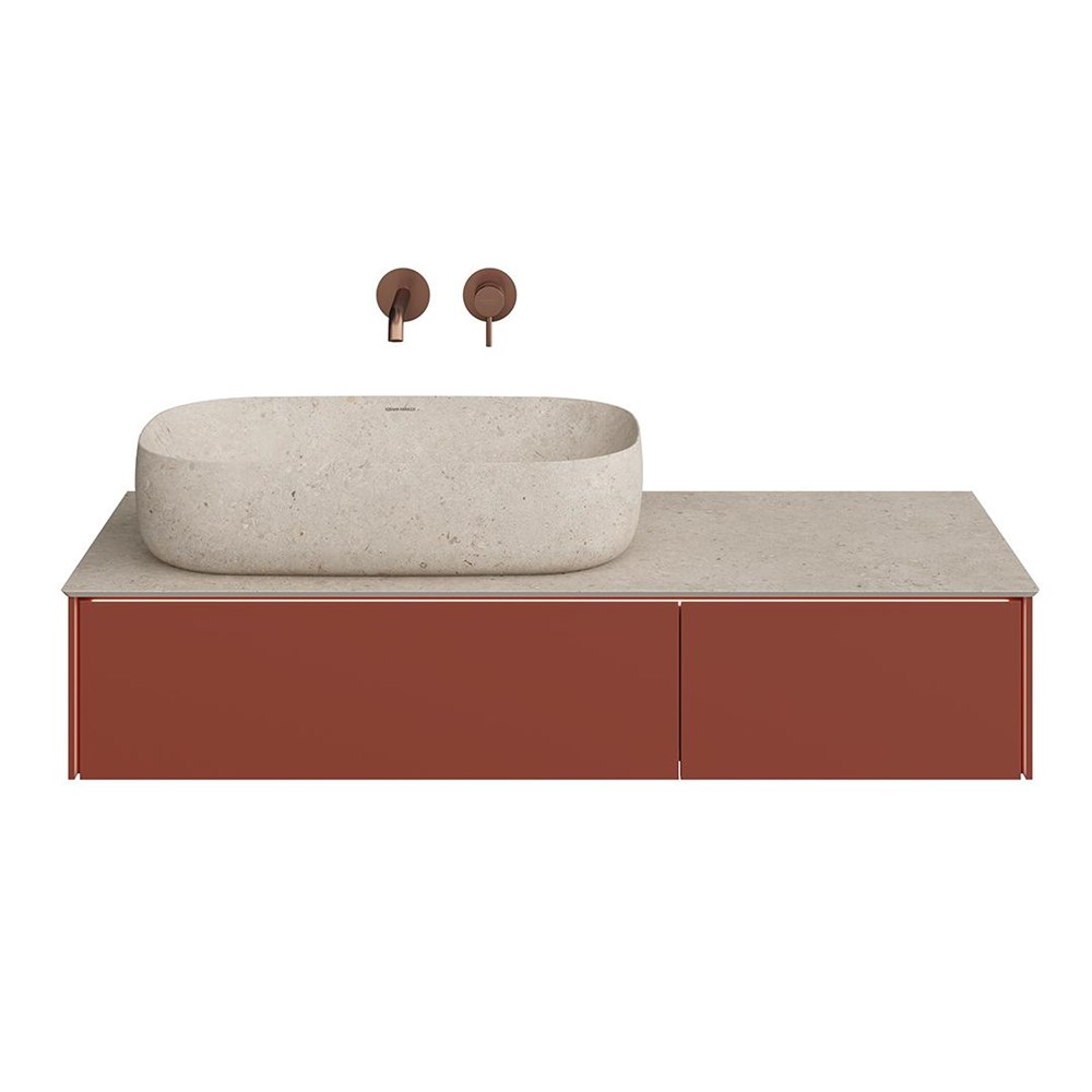 KERAMA MARAZZI MA.120.2/VR.M Тумба MAGICA подвесная 120, 2 ящика, венецианский красный матовый