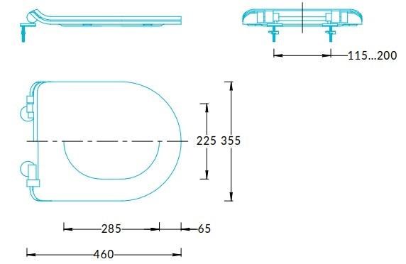 KERAMA MARAZZI KMDP.seat.00/WHT Сиденье для унитаза универсальное с комплектом крепежей, белое глянцевое