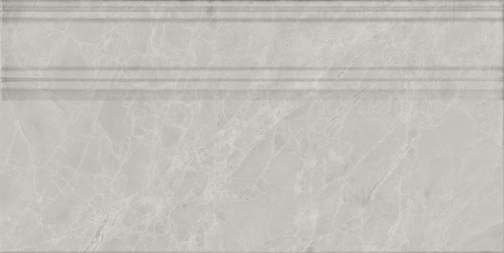 KERAMA MARAZZI FME027R Плинтус Риальто серый светлый глянцевый обрезной 20x40x1,6