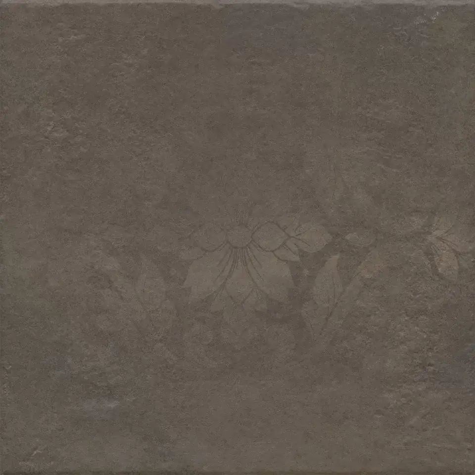 Хадду коричневый матовый декорированный 40,2x40,2x0,8