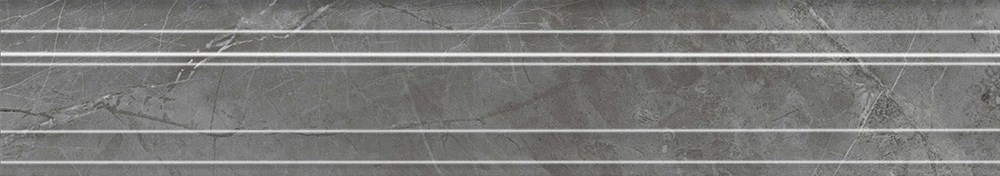 KERAMA MARAZZI BLF026R Бордюр Багет Риальто серый тёмный глянцевый обрезной 40x7,3x2,7