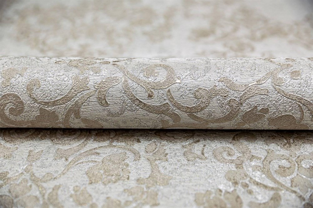 Обои виниловые Флора мотив, серый, бежевый