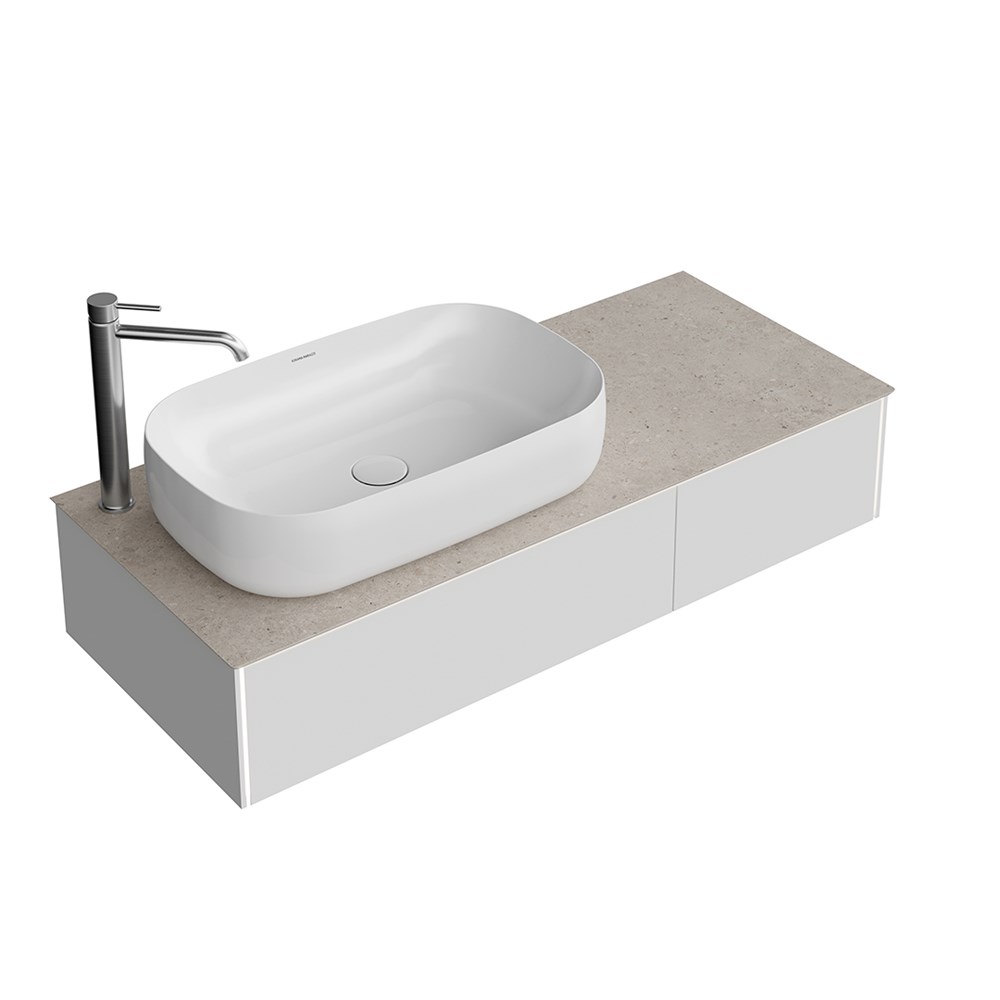 KERAMA MARAZZI MA.120.2/MGR.M Тумба MAGICA подвесная 120, 2 ящика, утренний серый матовый