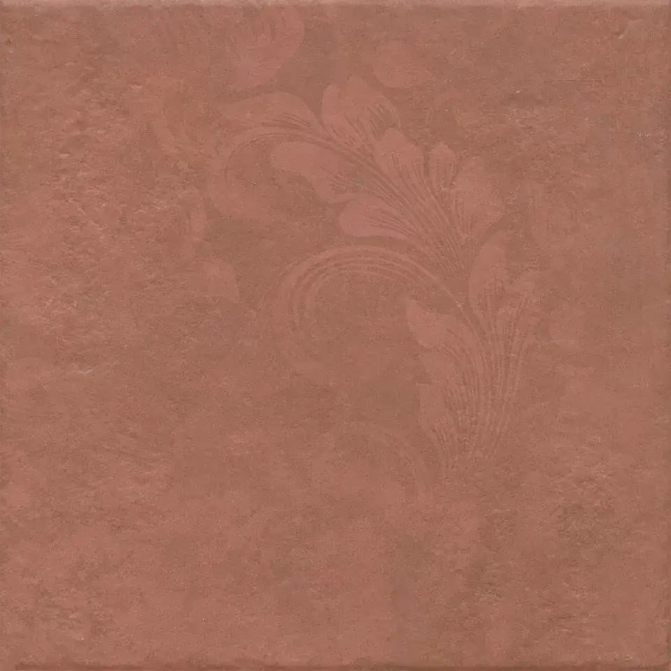 Хадду красный матовый декорированный 40,2x40,2x0,8