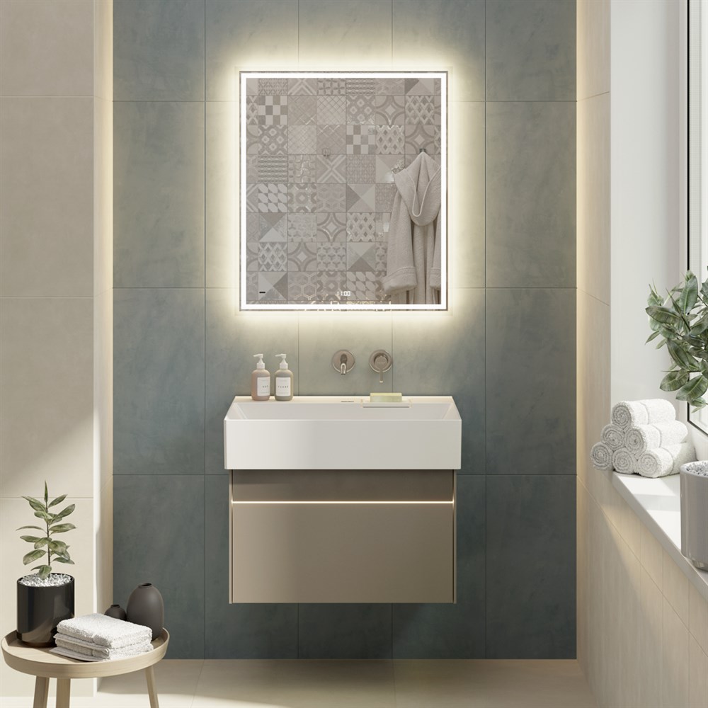 KERAMA MARAZZI LOG.70.2/SAN Тумба LOGICA подвесная 2 ящика 70 см, песчаный