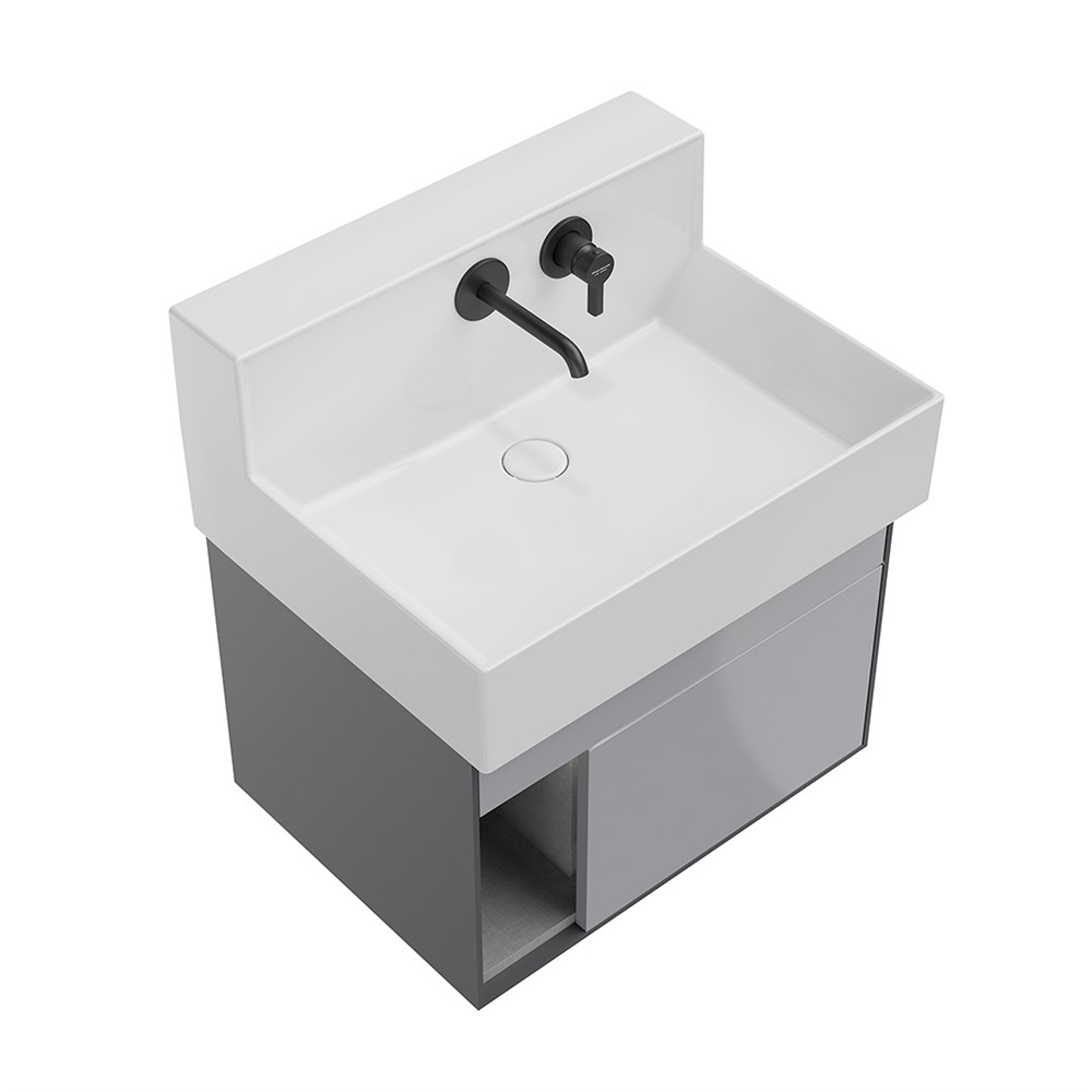 KERAMA MARAZZI LO.M.65\GRAY Тумба LOGICA M подвесная 2 выдвижных ящика 65, серый