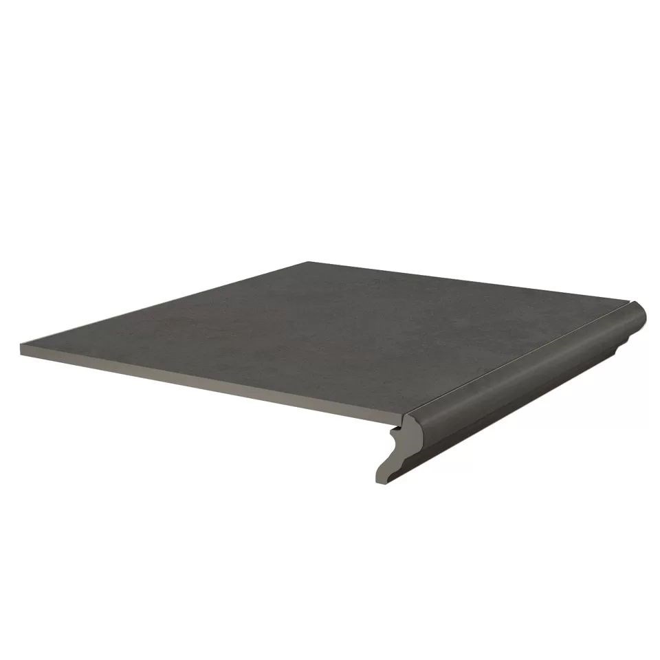 Ступень фронтальная Хадду серый тёмный матовый 40,2x34x0,8