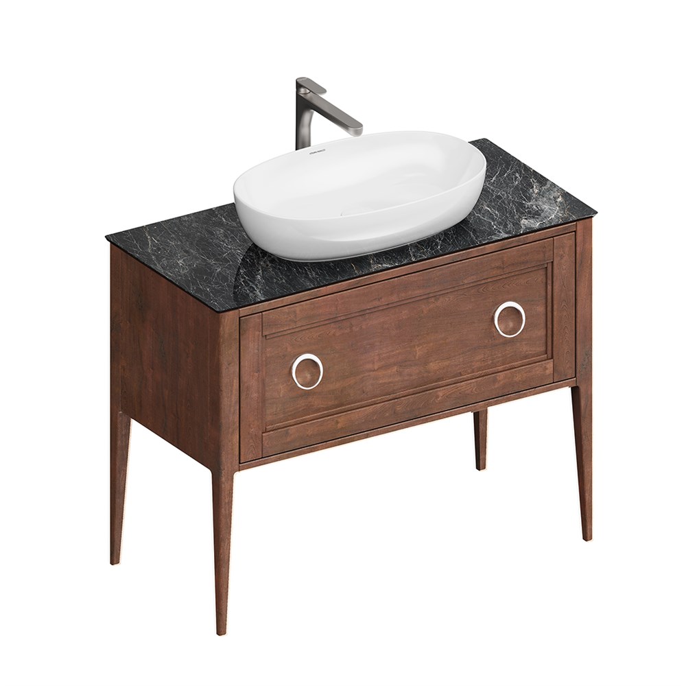 KERAMA MARAZZI PL.CN.100.1+1\NUT.M Тумба PLAZA Classic NEO напольная 1+1 ящик 100, орех матовый