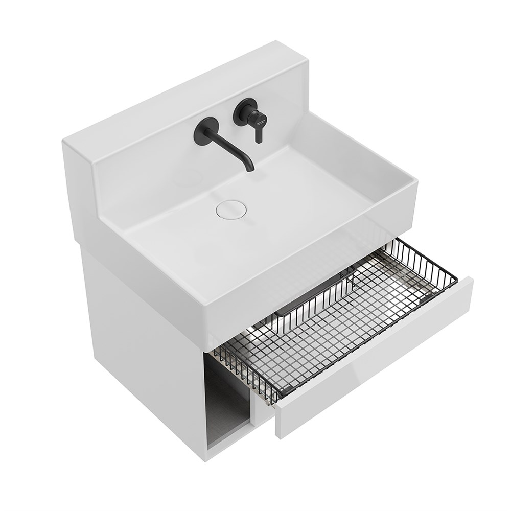 KERAMA MARAZZI LO.M.65\WHT Тумба LOGICA M подвесная 2 выдвижных ящика 65, белоснежный