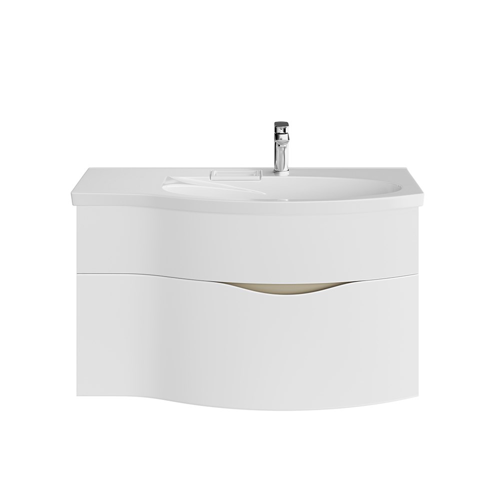 KERAMA MARAZZI RV.100Rh\WHT.M Тумба RIVA 100 см правая, белая матовая