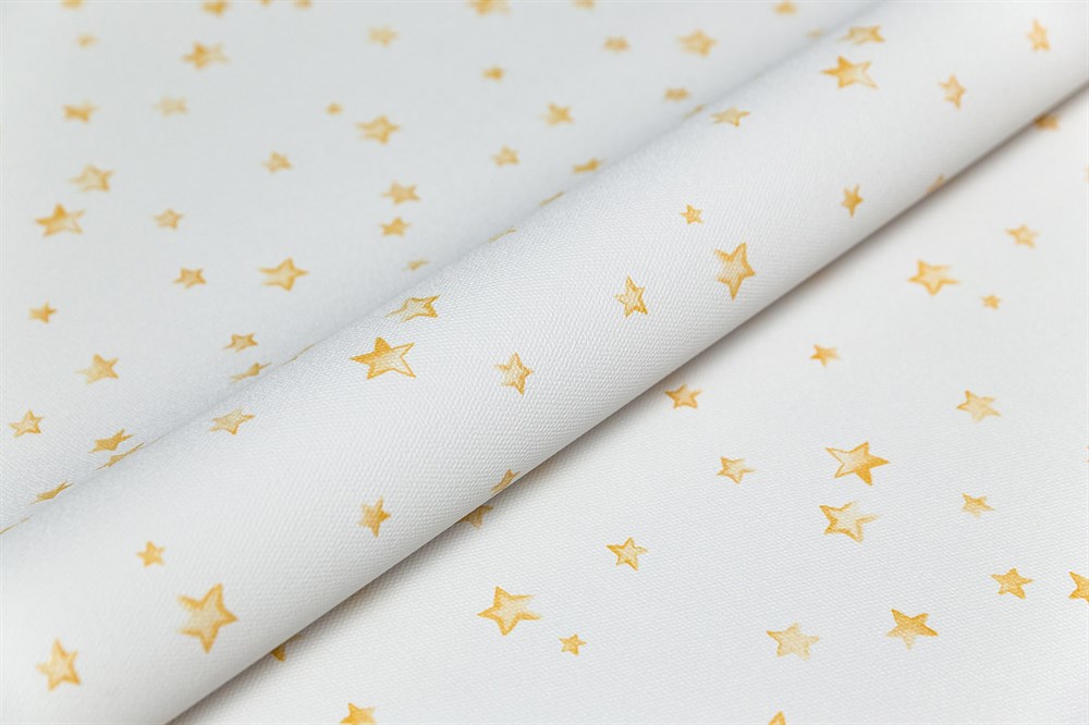 Обои виниловые на флизелиновой основе Уик-энд мотив, бежево-жёлтый звезды