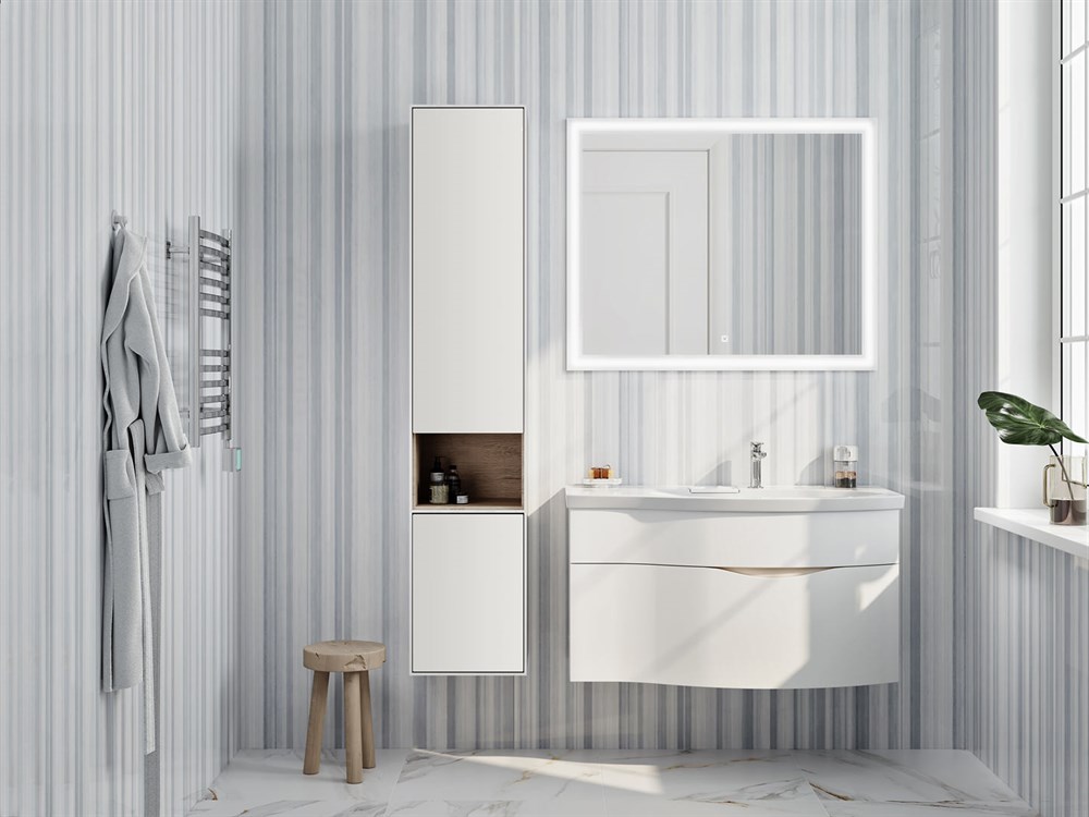 KERAMA MARAZZI RV.100Rh\WHT.M Тумба RIVA 100 см правая, белая матовая