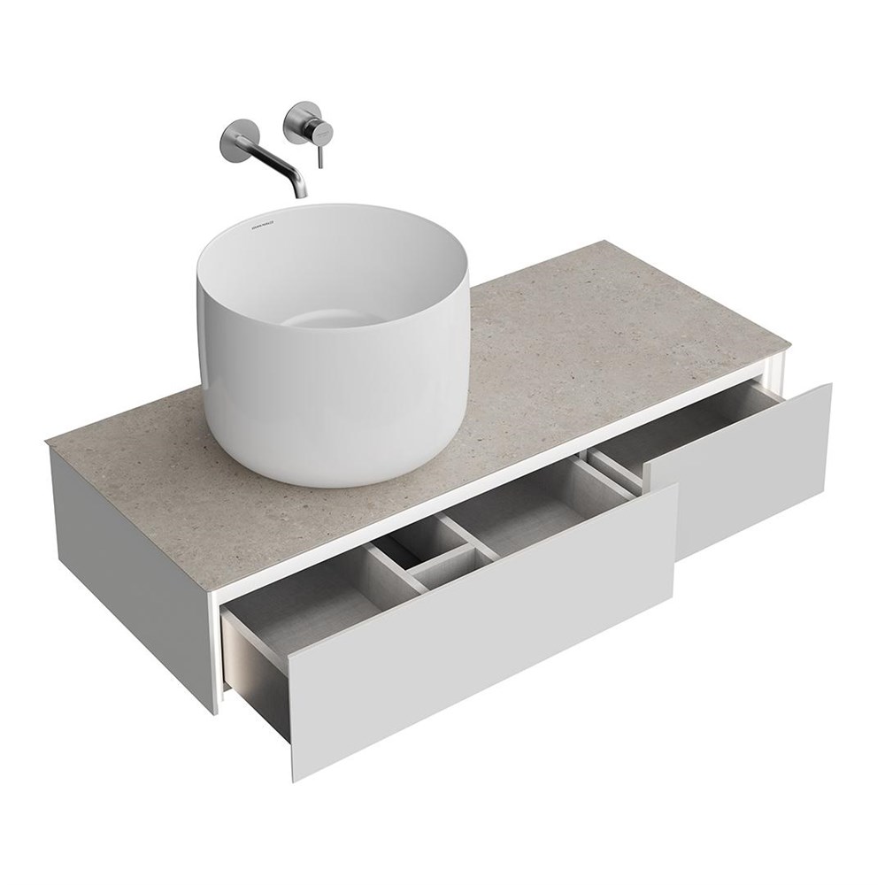 KERAMA MARAZZI MA.120.2/MGR.M Тумба MAGICA подвесная 120, 2 ящика, утренний серый матовый