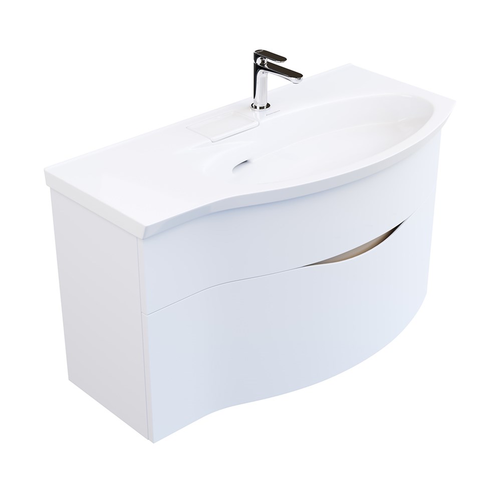 KERAMA MARAZZI RV.100Rh\WHT.M Тумба RIVA 100 см правая, белая матовая