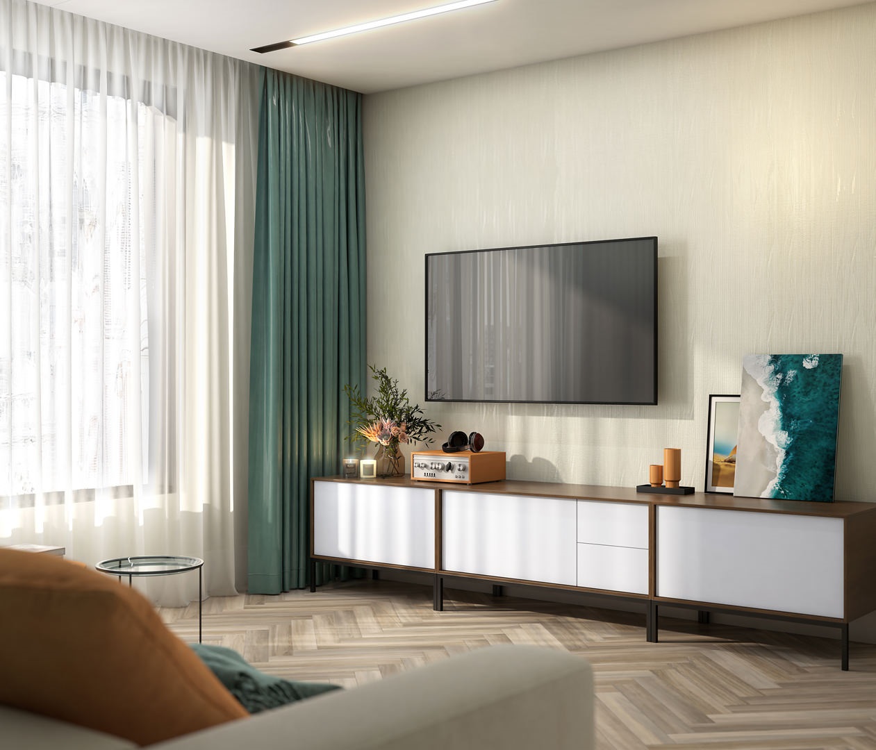 Тумба ATOLLO напольная/подвесная с ящиками 110, белая матовая