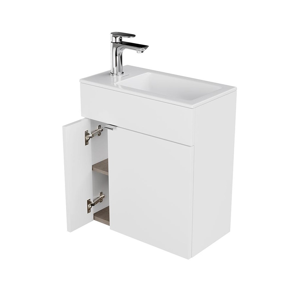 KERAMA MARAZZI LAT.50.1/WHT Тумба LATO подвесная с дверцей 50, белая глянцевая