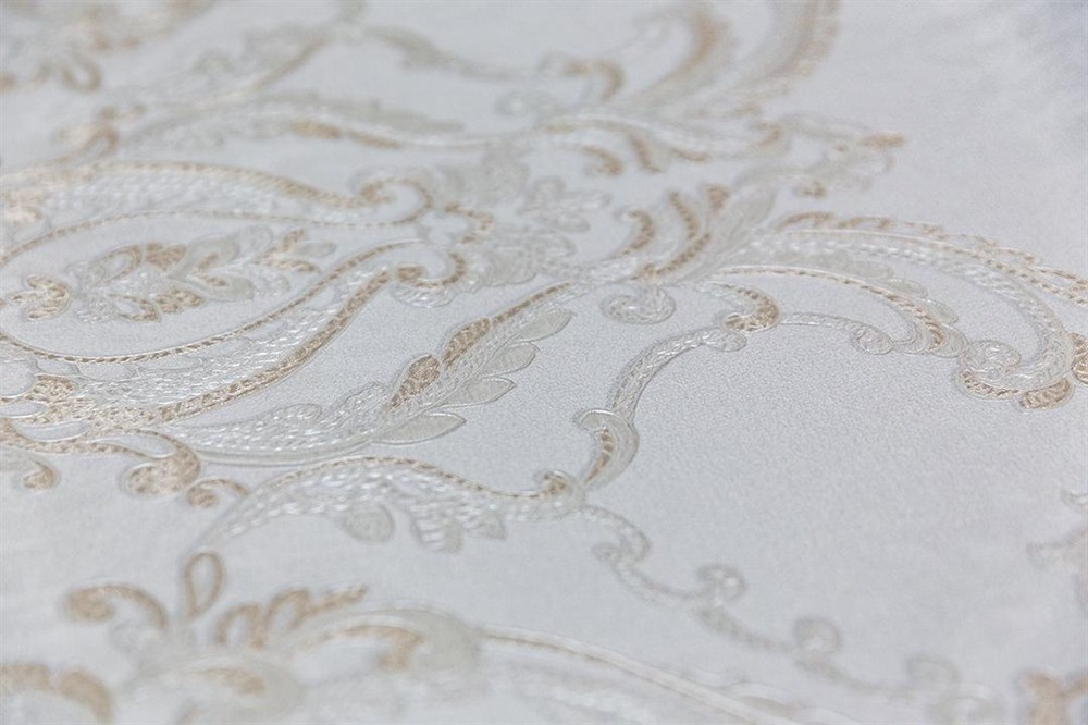 Обои виниловые на флизелиновой основе Ориент мотив, серый светлый