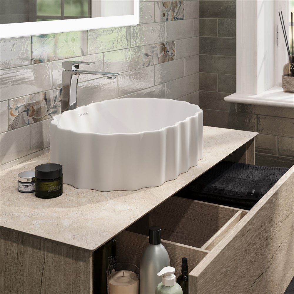 Раковина ARTBASIN Conchiglia накладная 50, белая матовая