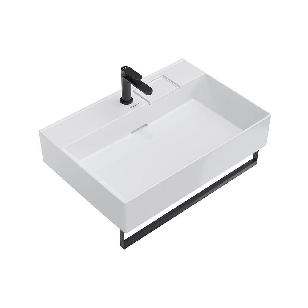 Раковина LOGICA мебельная\подвесная с одним отверстием 70, белая глянцевая