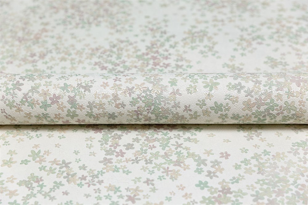 Обои виниловые на флизелиновой основе Апрель мотив 1, белый цветной