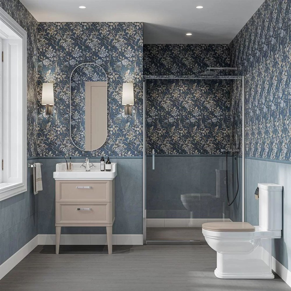 KERAMA MARAZZI PO.M.60.2/CAM Тумба POMPEI напольная с 2 ящиками 60, камео бежевый глянцевый