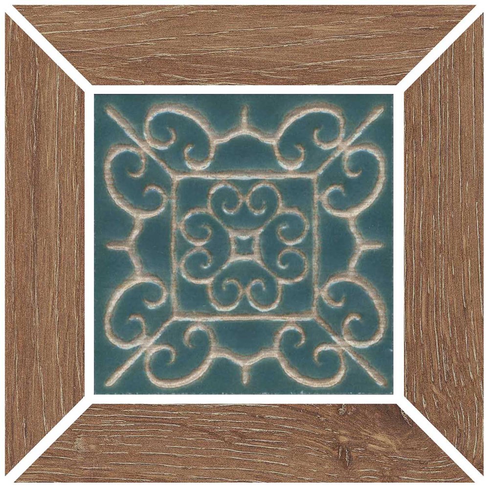 KERAMA MARAZZI ID155 Вставка Тровазо наборный бежевый тёмный матовый 13x13x0,9