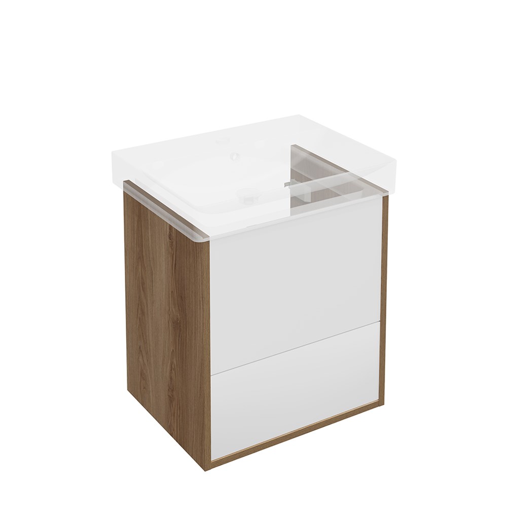 KERAMA MARAZZI PRO.55.2/OLM Тумба PRO подвесная 2 ящика 55, вяз