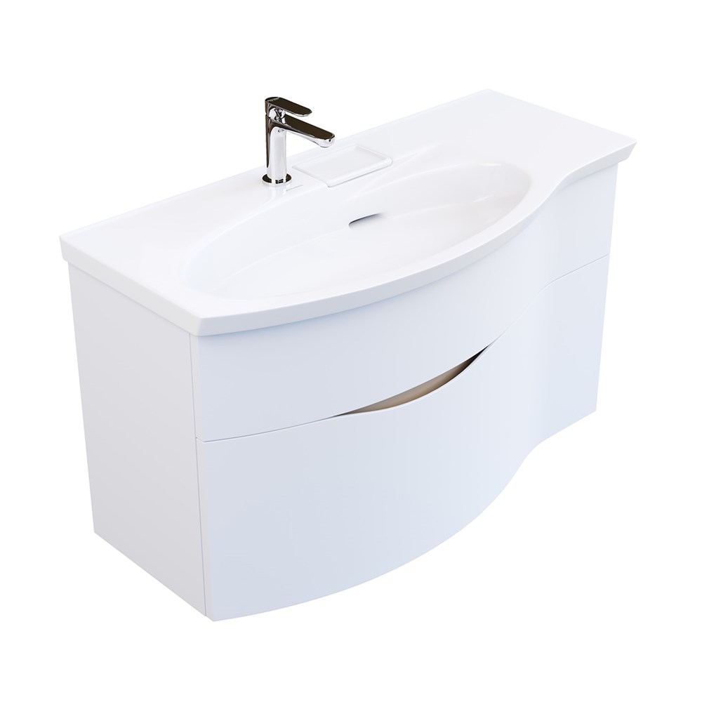 KERAMA MARAZZI RV.100Lh\WHT.M Тумба RIVA 100 см левая, белая матовая