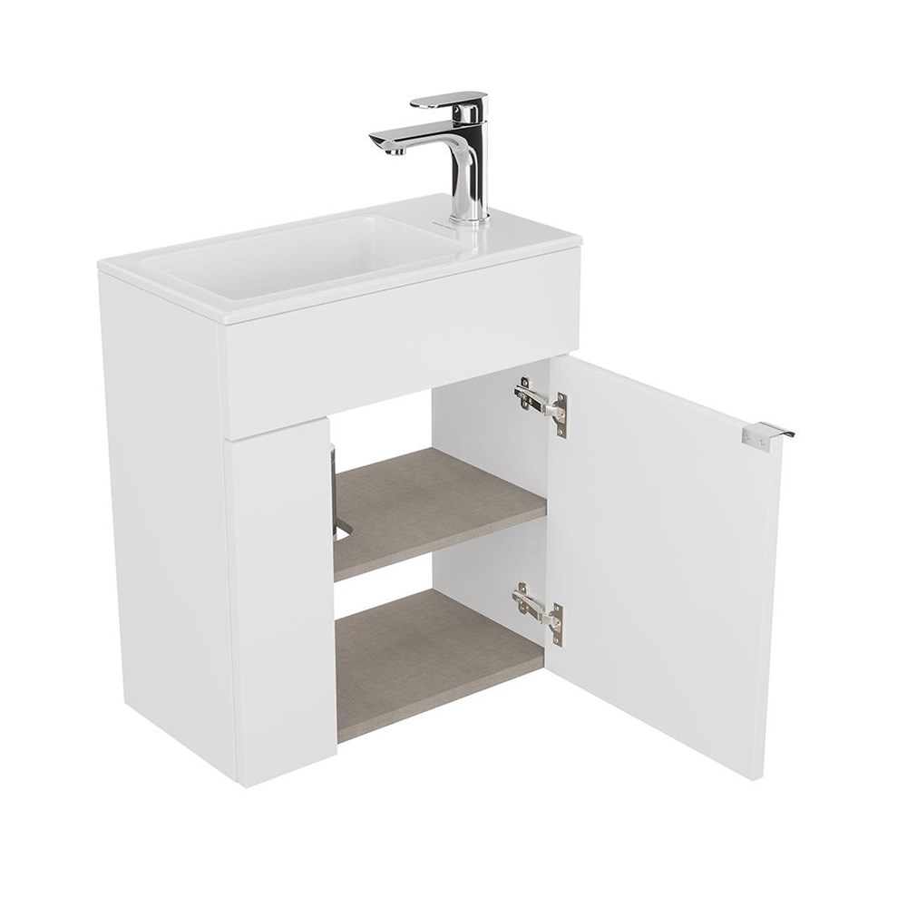 KERAMA MARAZZI LAT.50.1/WHT Тумба LATO подвесная с дверцей 50, белая глянцевая