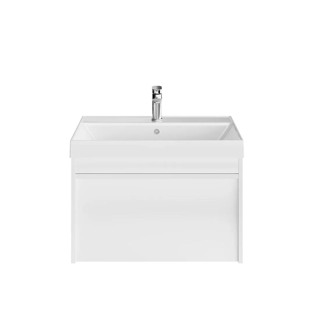 KERAMA MARAZZI MOD.70.1+1/WHT Тумба MODULA подвесная 70 с ящиком 1+1, белая глянцевая