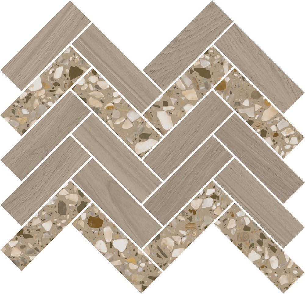 KERAMA MARAZZI T042/SG5269 Декор Монтиони мозаичный коричневый светлый 34x35,5x0,9