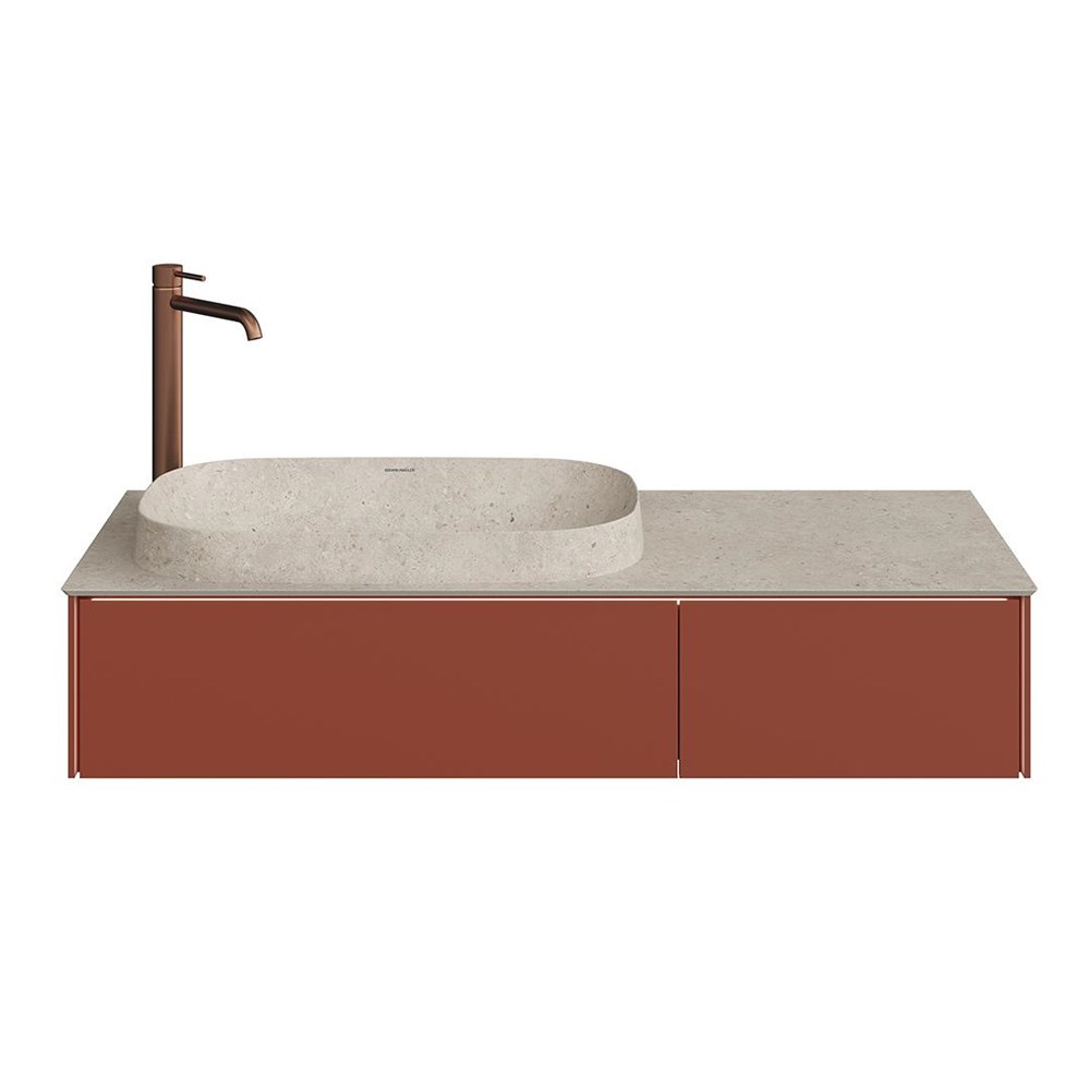 KERAMA MARAZZI MA.120.2/VR.M Тумба MAGICA подвесная 120, 2 ящика, венецианский красный матовый