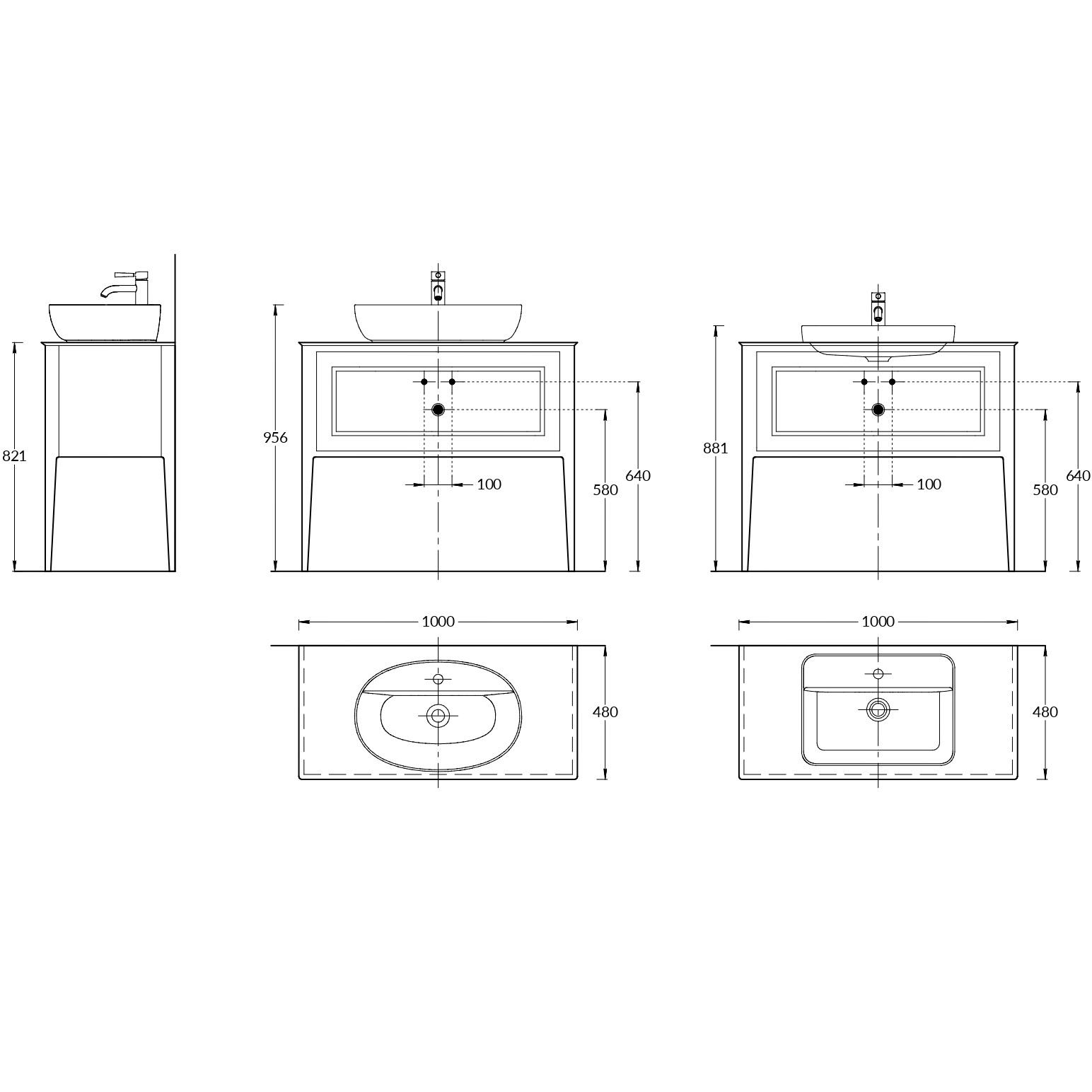 Тумба PLAZA Classic напольная с ящиками 100, белая матовая