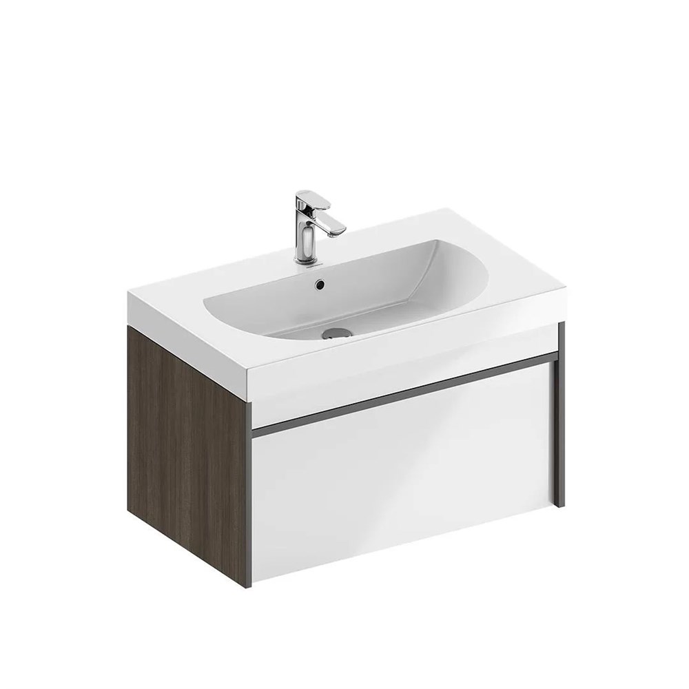 KERAMA MARAZZI MOD.80.1+1/AR Тумба MODULA подвесная 80 с ящиком 1+1, арабика