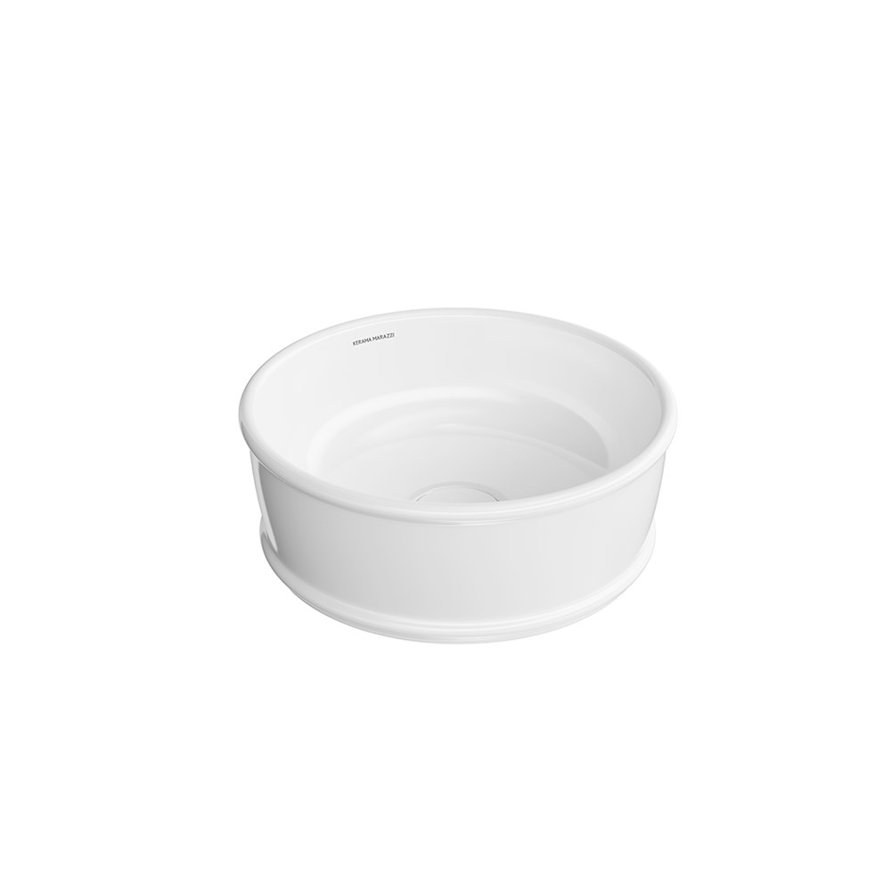 Раковина CIRCO накладная 36, белая глянцевая