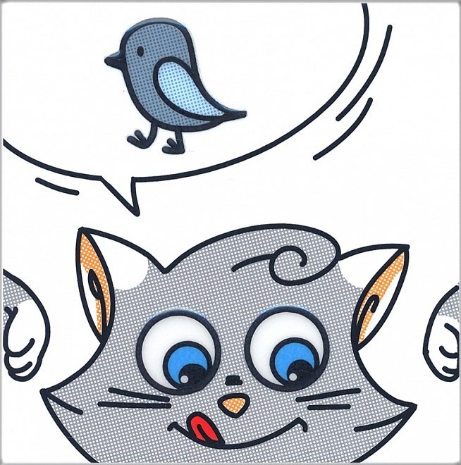 KERAMA MARAZZI NT/A134/5009 Декор Кошки-Мышки Птичка 20х20