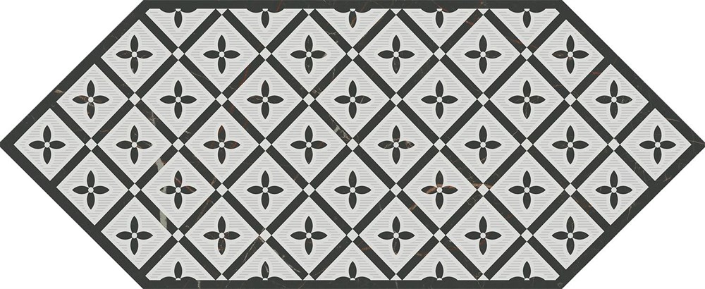 KERAMA MARAZZI HGD/A484/35006 Декор Келуш 5 черно-белый 14х34 14x34x6,9