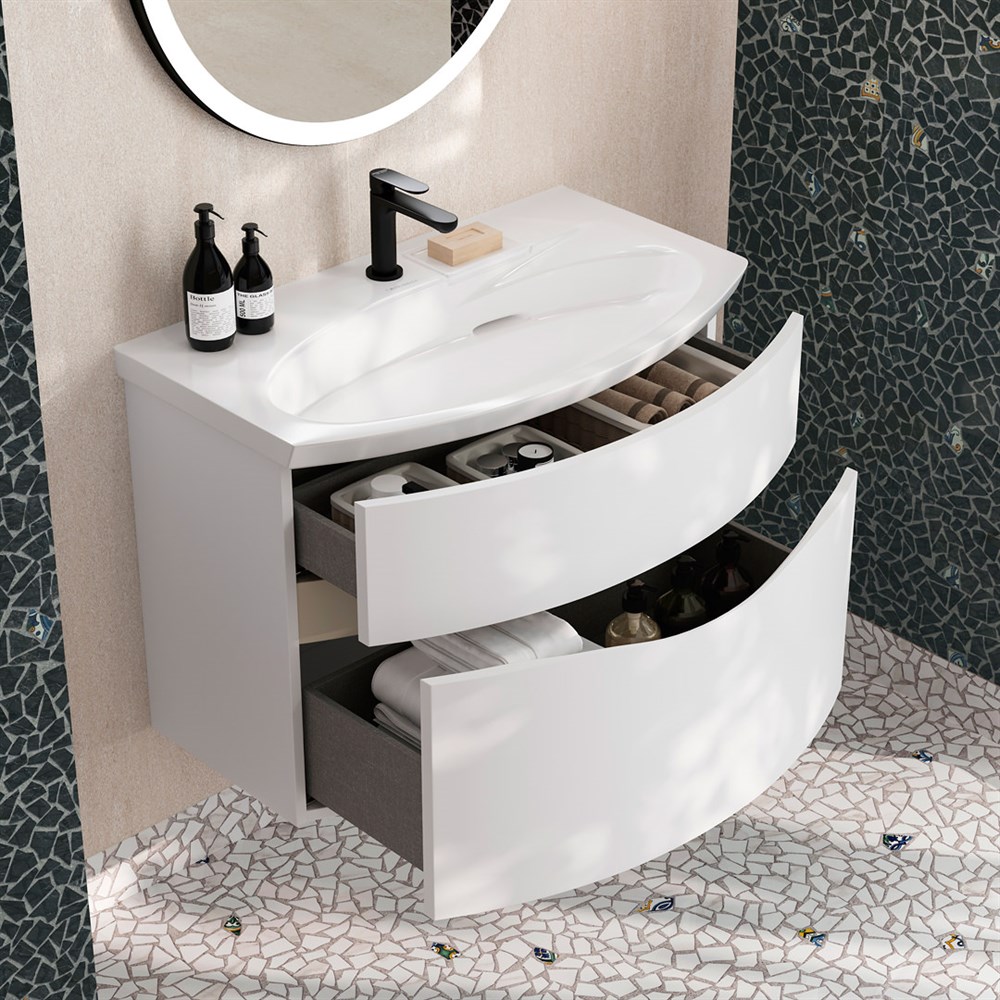 KERAMA MARAZZI RV.80\WHT.M Тумба RIVA 80 см, белая матовая