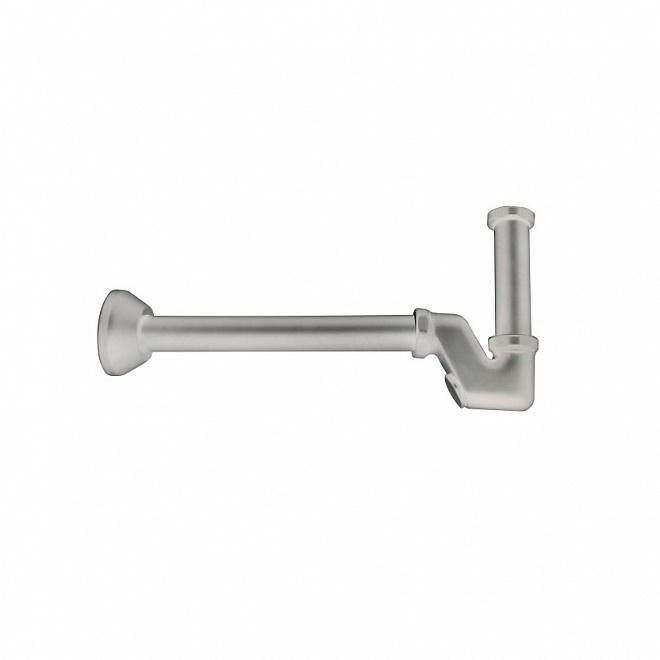 Сифон для раковины с декоративной накладкой, титановый атласный