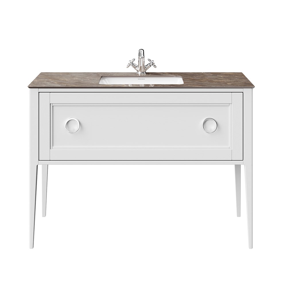 KERAMA MARAZZI PL.CN.120.1\WHT.M Тумба PLAZA Classic NEO напольная 1 ящик 120, белая матовая