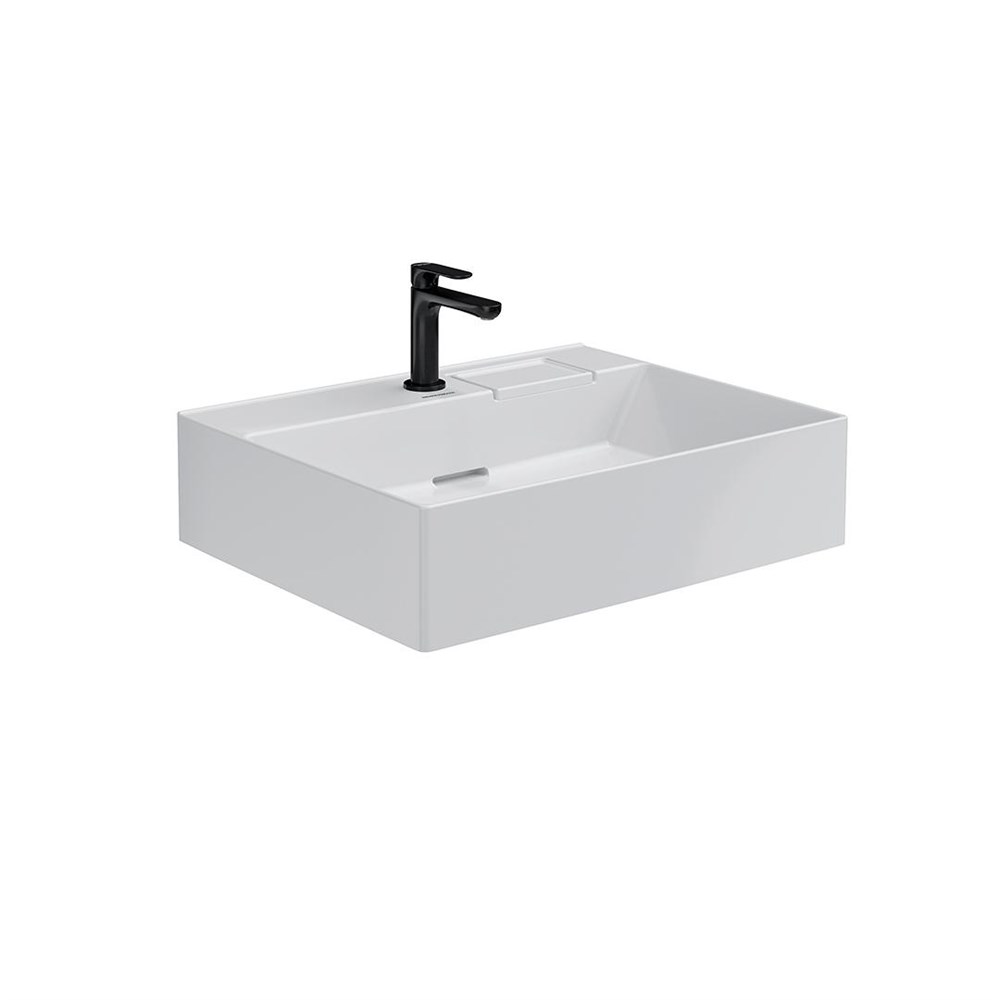 Раковина LOGICA мебельная с одним отверстием 60, белая глянцевая