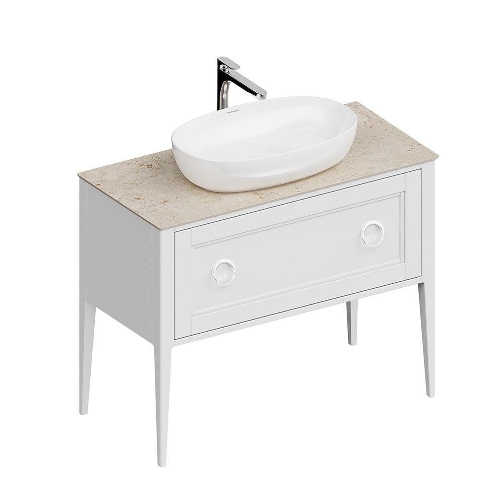 KERAMA MARAZZI PL.CN.100.1+1\WHT.M Тумба PLAZA Classic NEO напольная 1+1 ящик 100, белая матовая